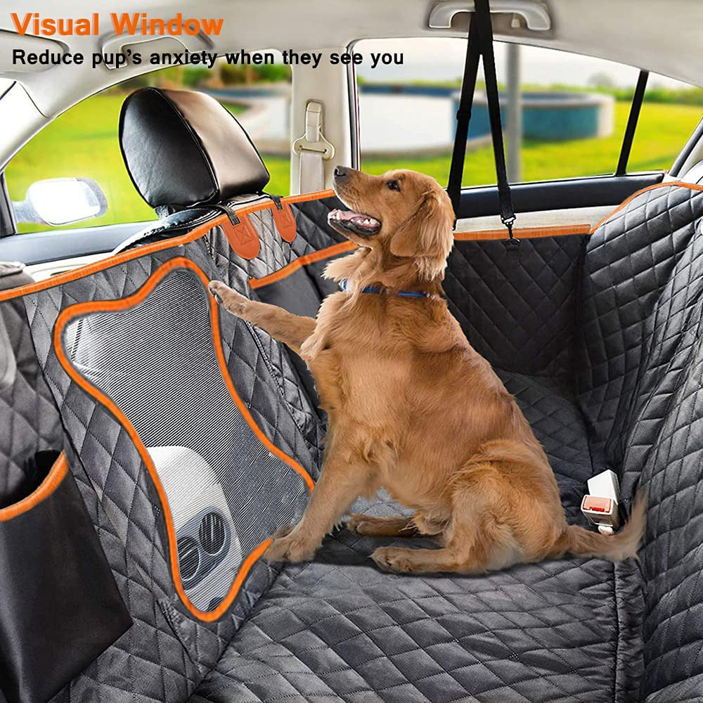 Universal Waterproof Dog Car Seat Cover – Back Seat Protector with Mesh Window, Double-Layer Thickened & Anti-Dirt Design