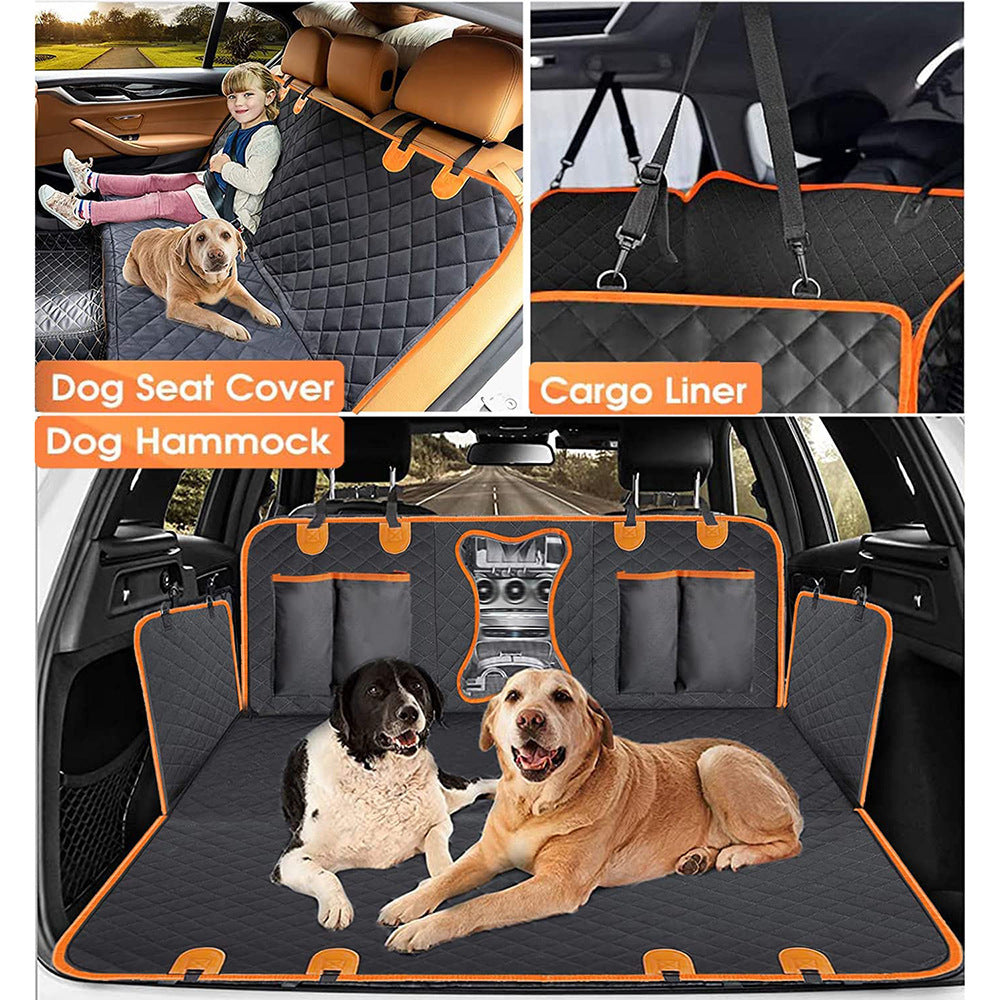 Universal Waterproof Dog Car Seat Cover – Back Seat Protector with Mesh Window, Double-Layer Thickened & Anti-Dirt Design