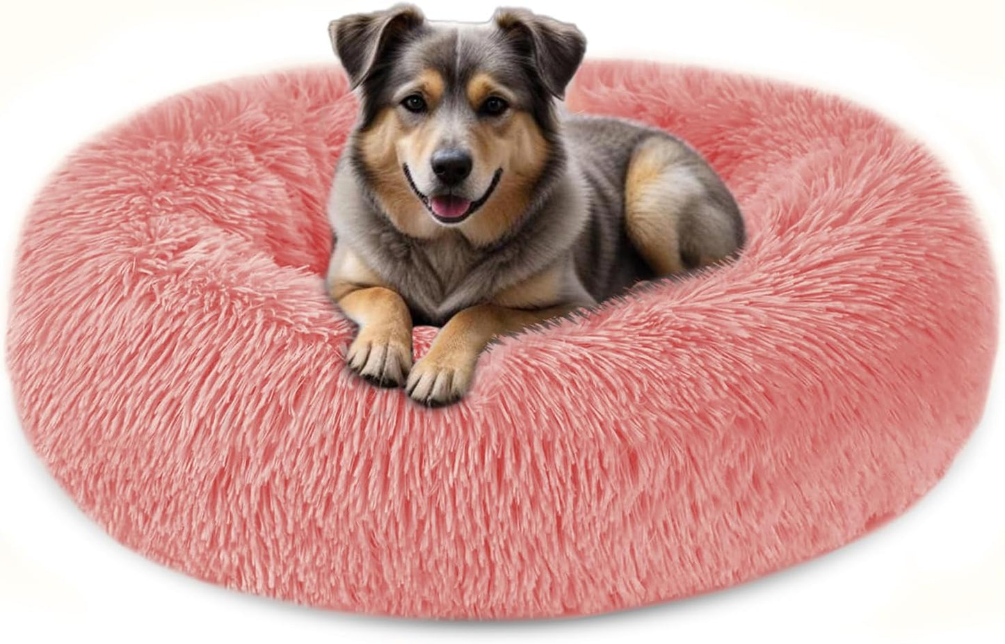 Gadvera Plush Donut Cat & Dog Bed - Self-Warming, Anti-Slip, Reversible