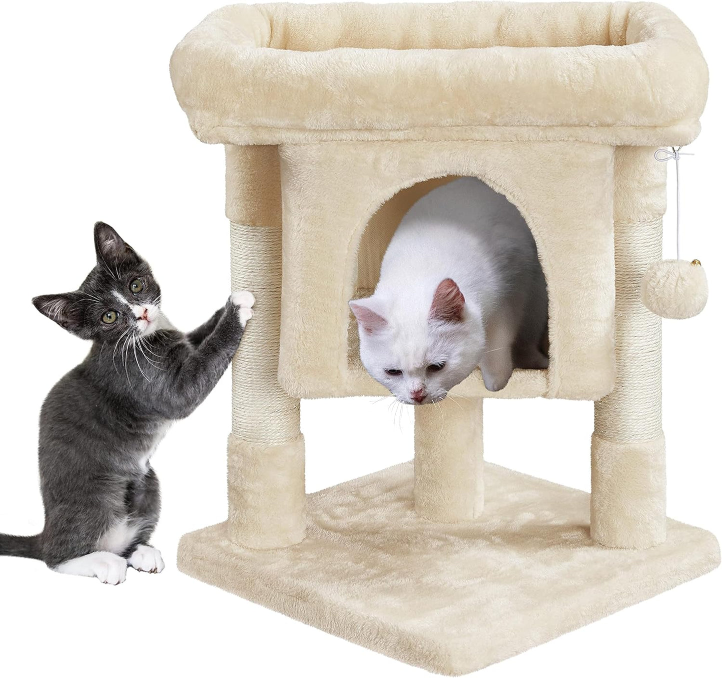 Gadvera 59cm Cat Tree - Scratching Post, Condo & Hanging Ball