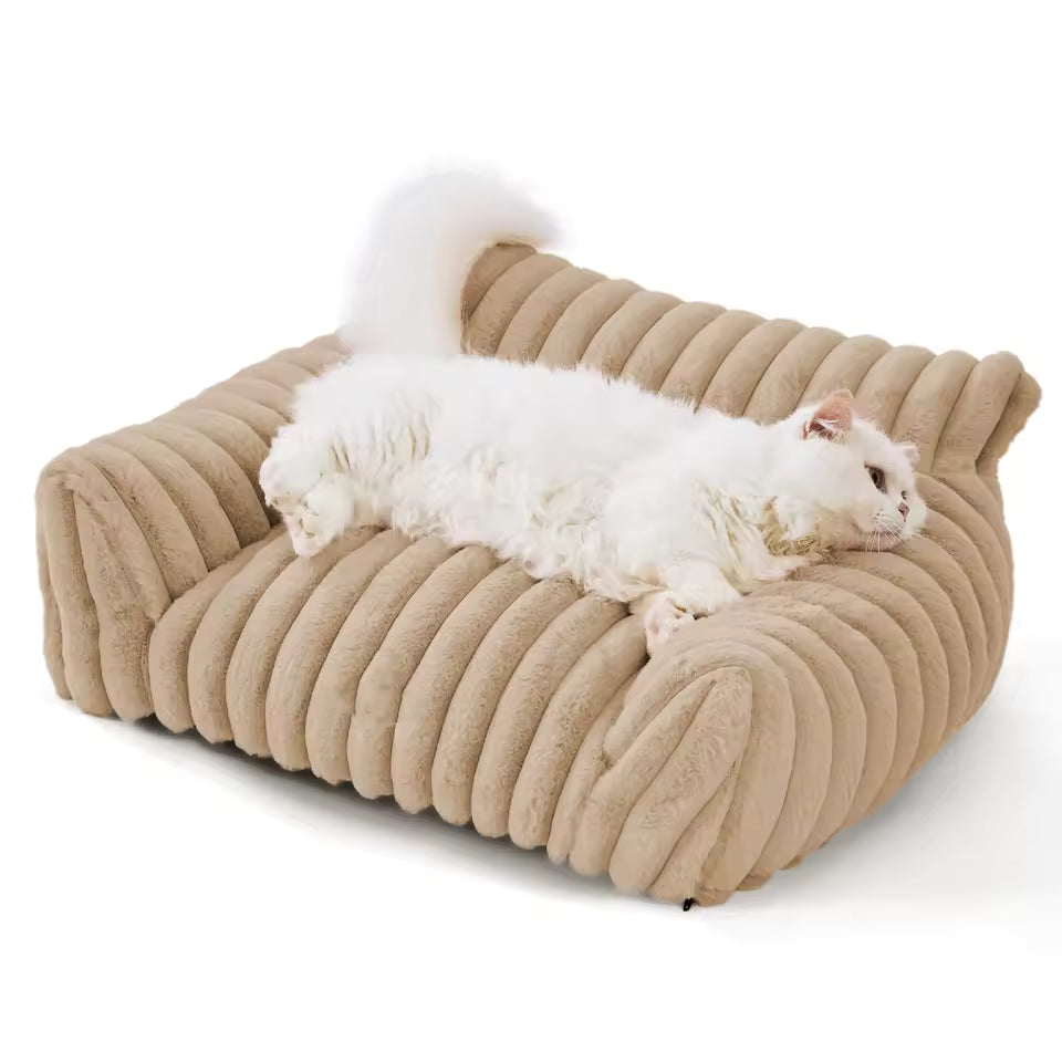 Calming Cat Couch Bed UK – Anti-Anxiety, Fluffy, Washable Pet Sofa for Cats & Dogs | Free Delivery
