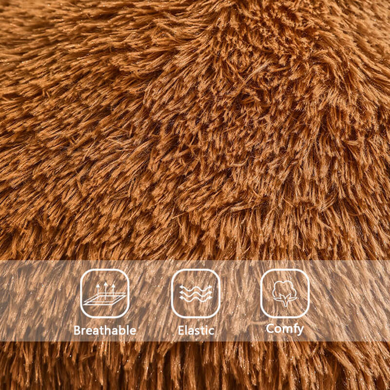 Gadvera™ Calming Comfort Paw Pet Bed for Dogs & Cats – Soft Fluffy Washable Plush Bed with Non-Slip Base