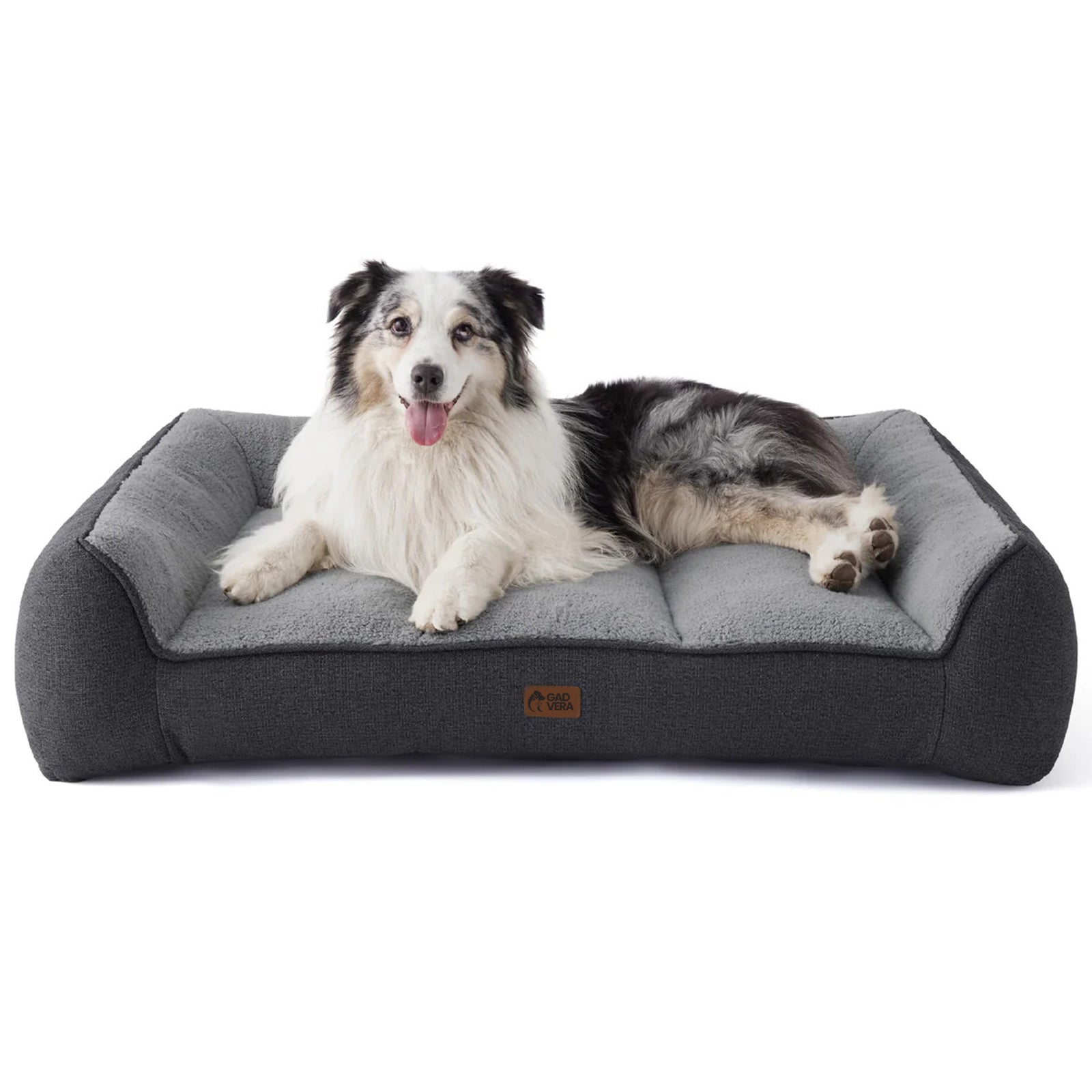 Gadvera XL Orthopedic Dog Bed - Extra Thick, Waterproof, Washable, 106x76cm - Dark Grey