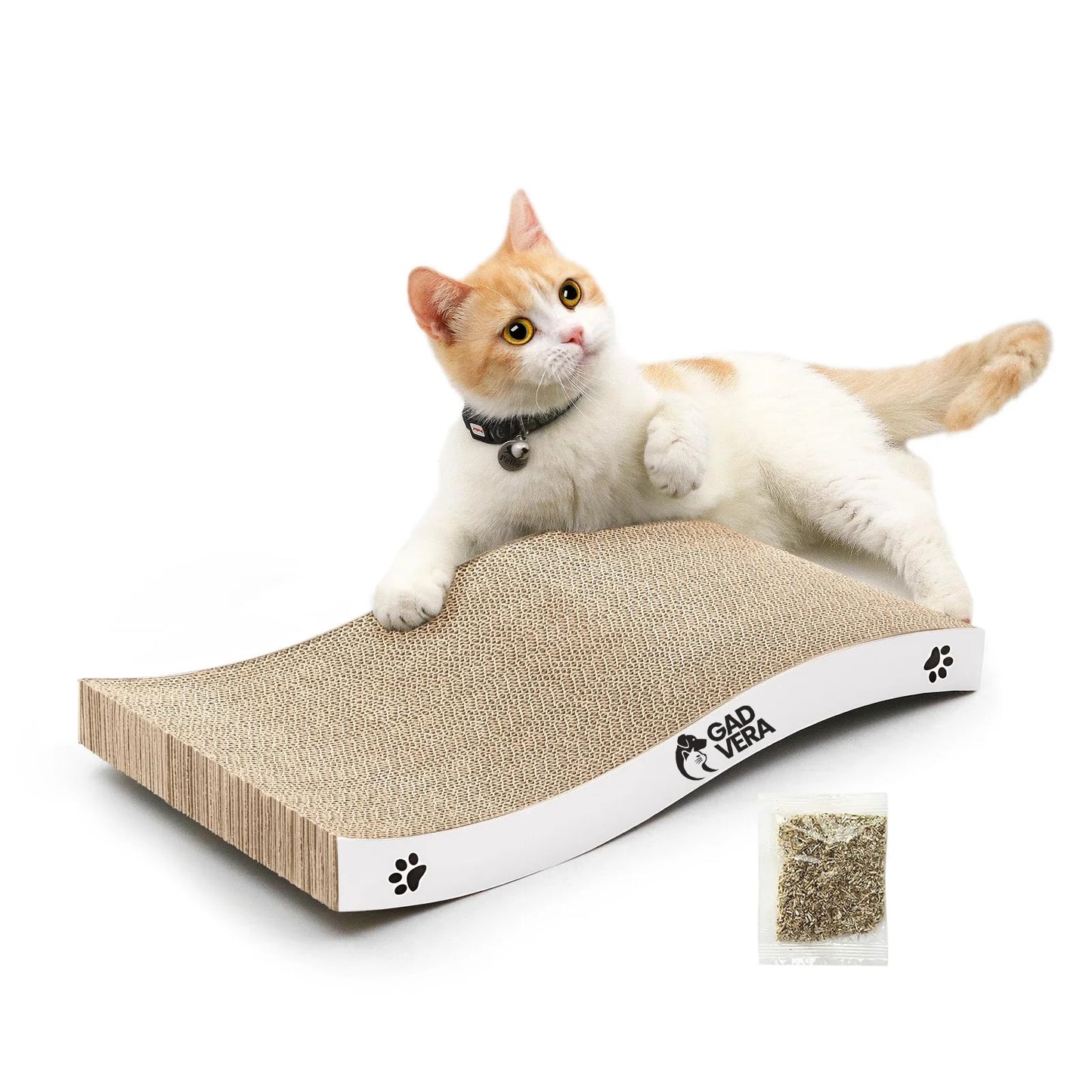 Gadvera Double-Sided Cat Scratching Board with Catnip - Durable & Recyclable
