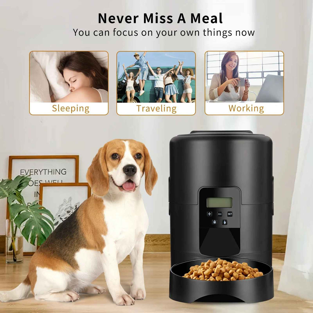 2L Smart Automatic Pet Feeder – Wi-Fi App Control Food Dispenser for Cats & Dogs | Timed Portion Control, Dry Food Bowl