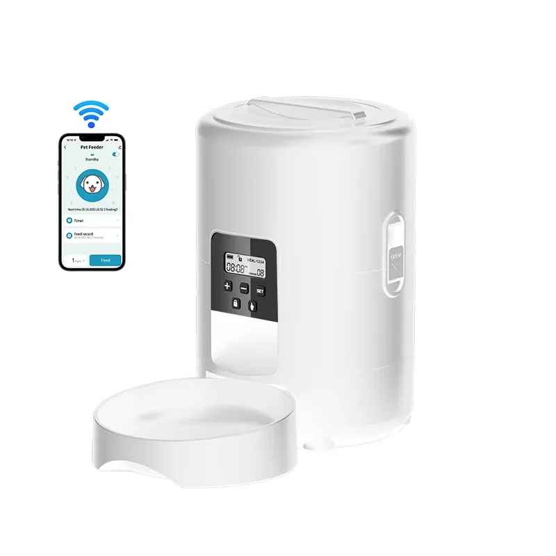 2L Smart Automatic Pet Feeder – Wi-Fi App Control Food Dispenser for Cats & Dogs | Timed Portion Control, Dry Food Bowl