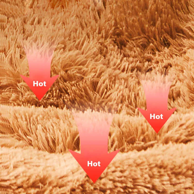 Gadvera™ Calming Comfort Paw Pet Bed for Dogs & Cats – Soft Fluffy Washable Plush Bed with Non-Slip Base