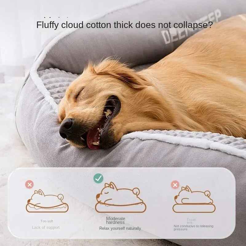 Warm Pet Bed for Dogs & Cats – Cozy Winter Sofa Bed with Soft Blanket | Christmas & Halloween Pet Cushion for Small, Medium & Large Pets