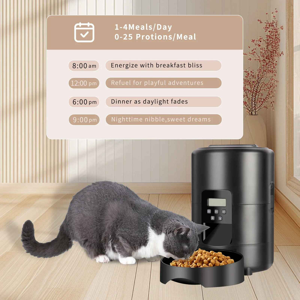 2L Smart Automatic Pet Feeder – Wi-Fi App Control Food Dispenser for Cats & Dogs | Timed Portion Control, Dry Food Bowl