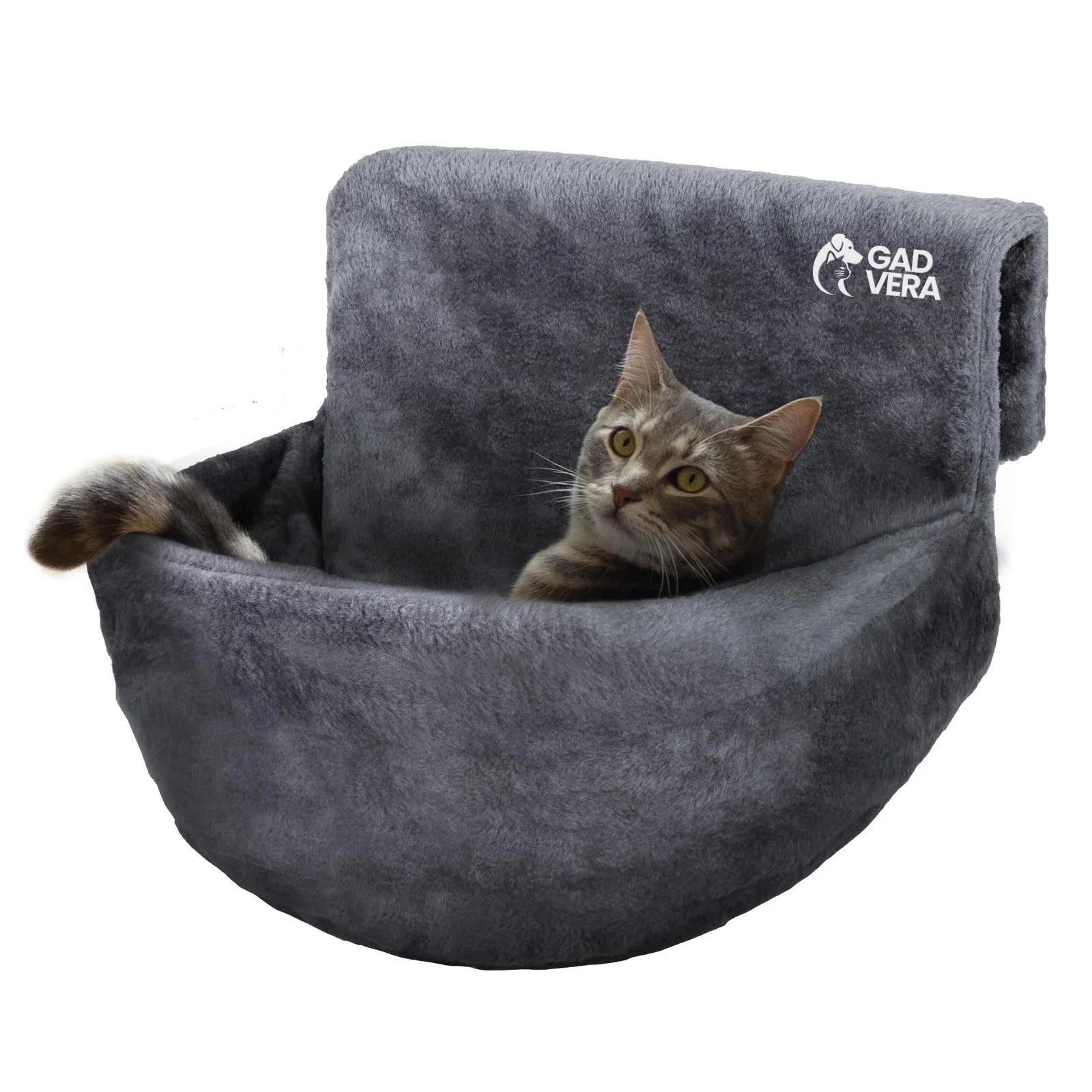 Gadvera Deluxe Radiator Cat Bed - Fleece Hammock with Iron Frame - Grey