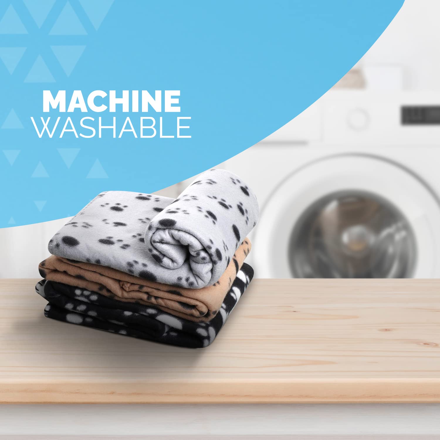 Gadvera 3-Pack Pet Blankets - Soft, Washable Flannel Fleece for Dogs, Cats, & Small Pets