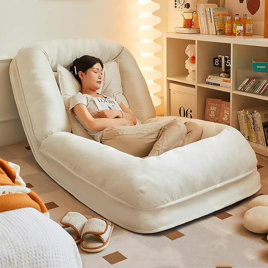 Gadvera™ Folding Sofa Lounge Chair – Adjustable 5-Speed Recliner for Humans & Pets | Orthopedic Relax Bed for Bedroom or Balcony