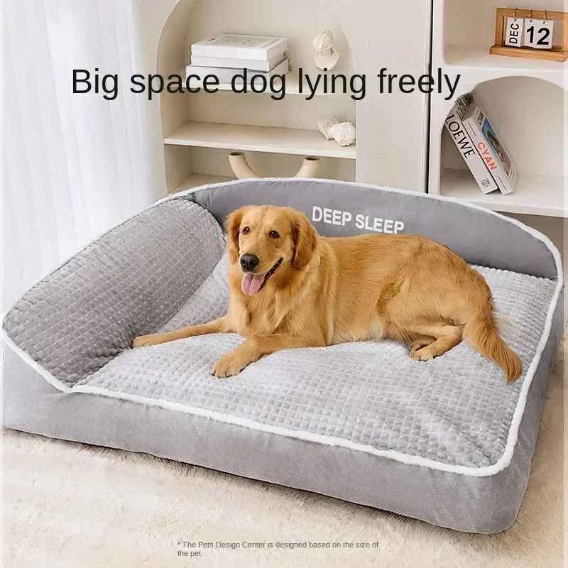 Warm Pet Bed for Dogs & Cats – Cozy Winter Sofa Bed with Soft Blanket | Christmas & Halloween Pet Cushion for Small, Medium & Large Pets