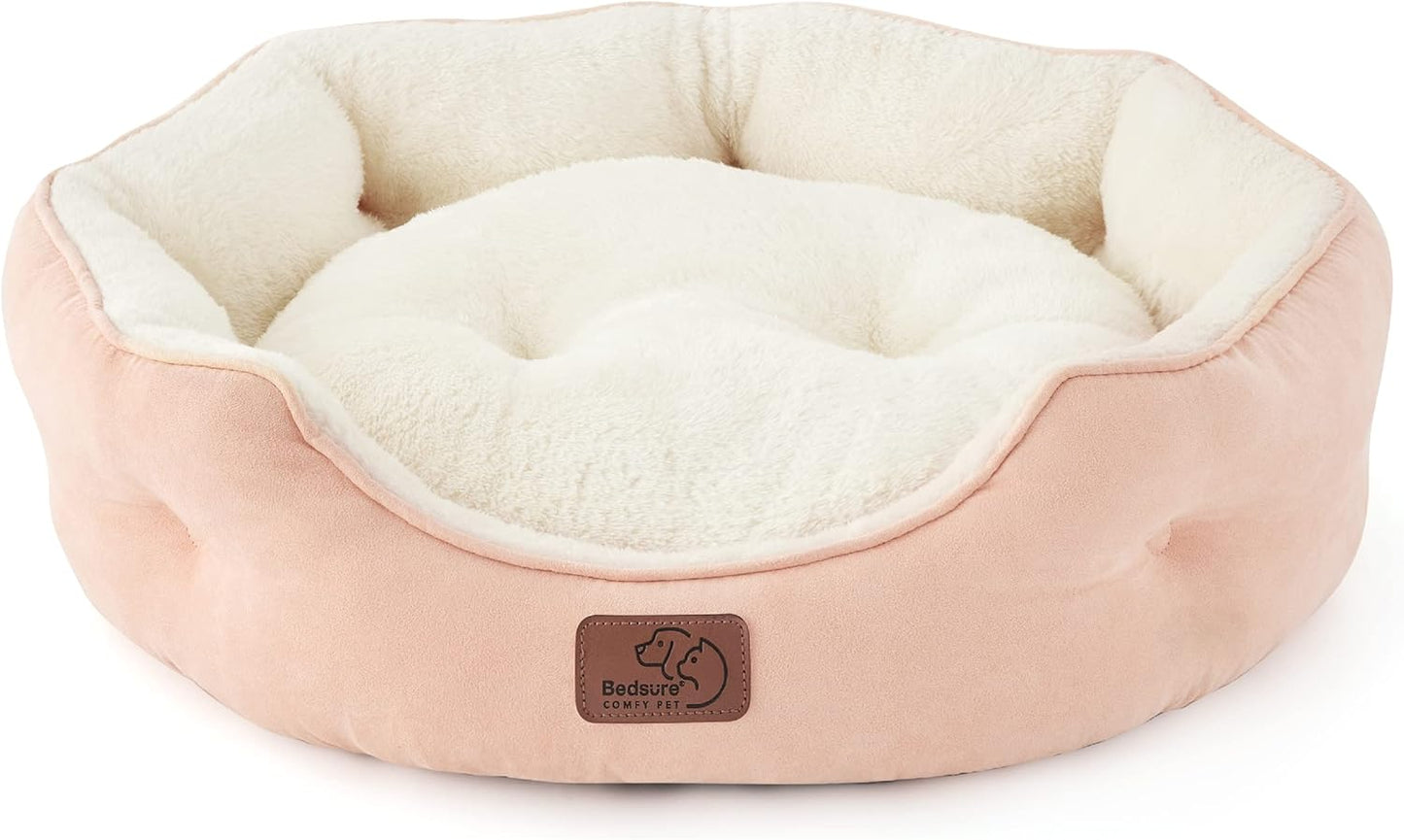Gadvera Round Cat Bed - Washable, Slip-Resistant, Reversible Cushion