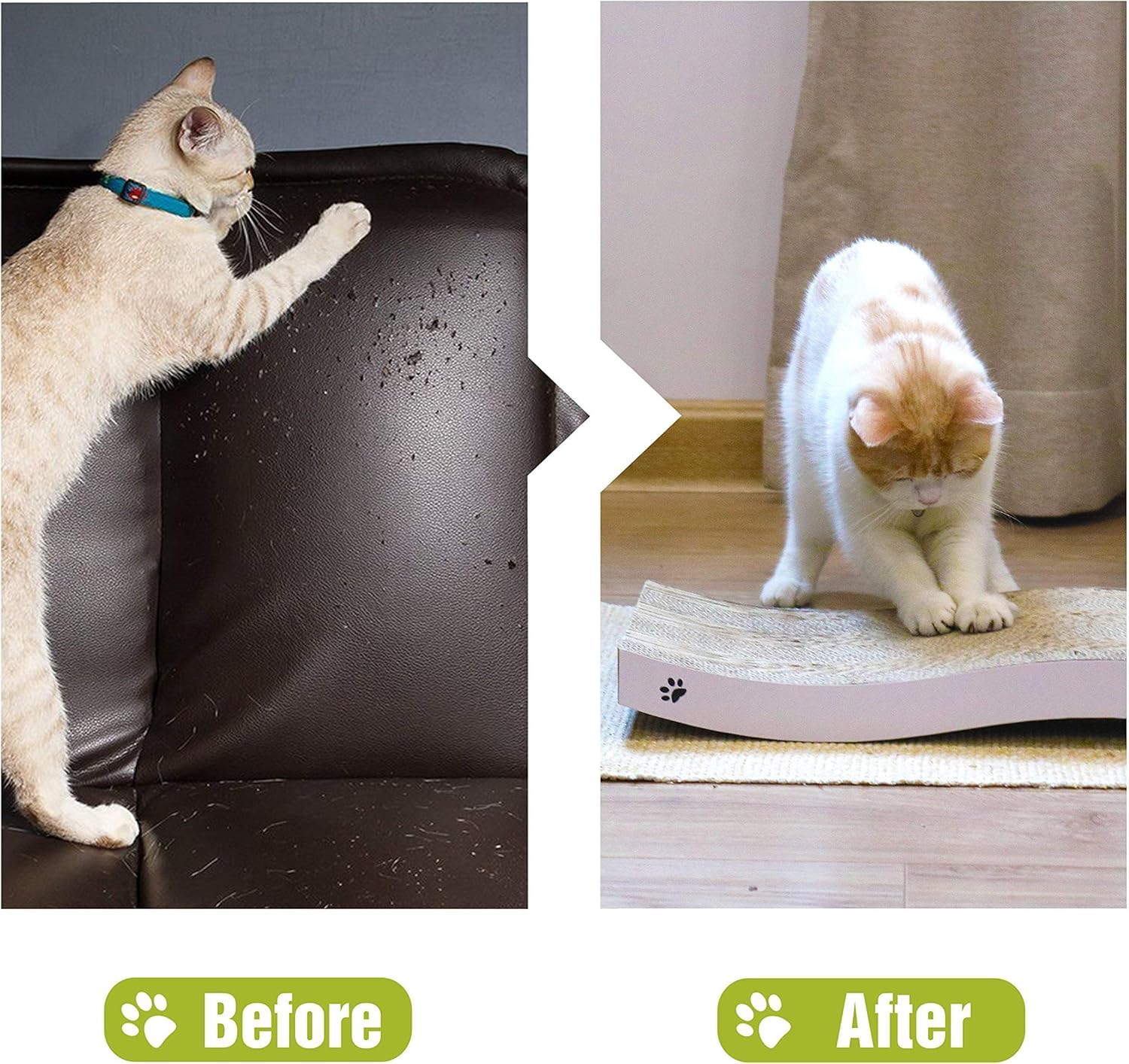 Gadvera Double-Sided Cat Scratching Board with Catnip - Durable & Recyclable