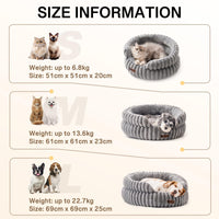 Gadvera Donut Cat Bed - Washable, Anti-Anxiety, Non-Slip for Cats & Small Dogs