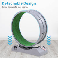 Gadvera™ Cat Treadmill – 31.5" Indoor Cat Exercise Wheel with Carpeted Runway | Fitness & Health Running Wheel for Cats