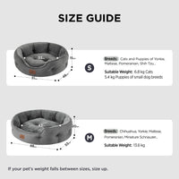 Gadvera Round Cat Bed - Washable, Slip-Resistant, Reversible Cushion