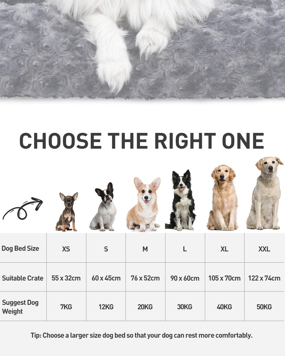 Gadvera Large Dog Bed - Washable, Anti-Anxiety, Non-Skid