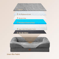 Gadvera Memory Foam Dog Bed - Orthopedic, Waterproof