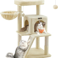 Gadvera Cat Tree - Widened Perch for Large Cats - Light Grey