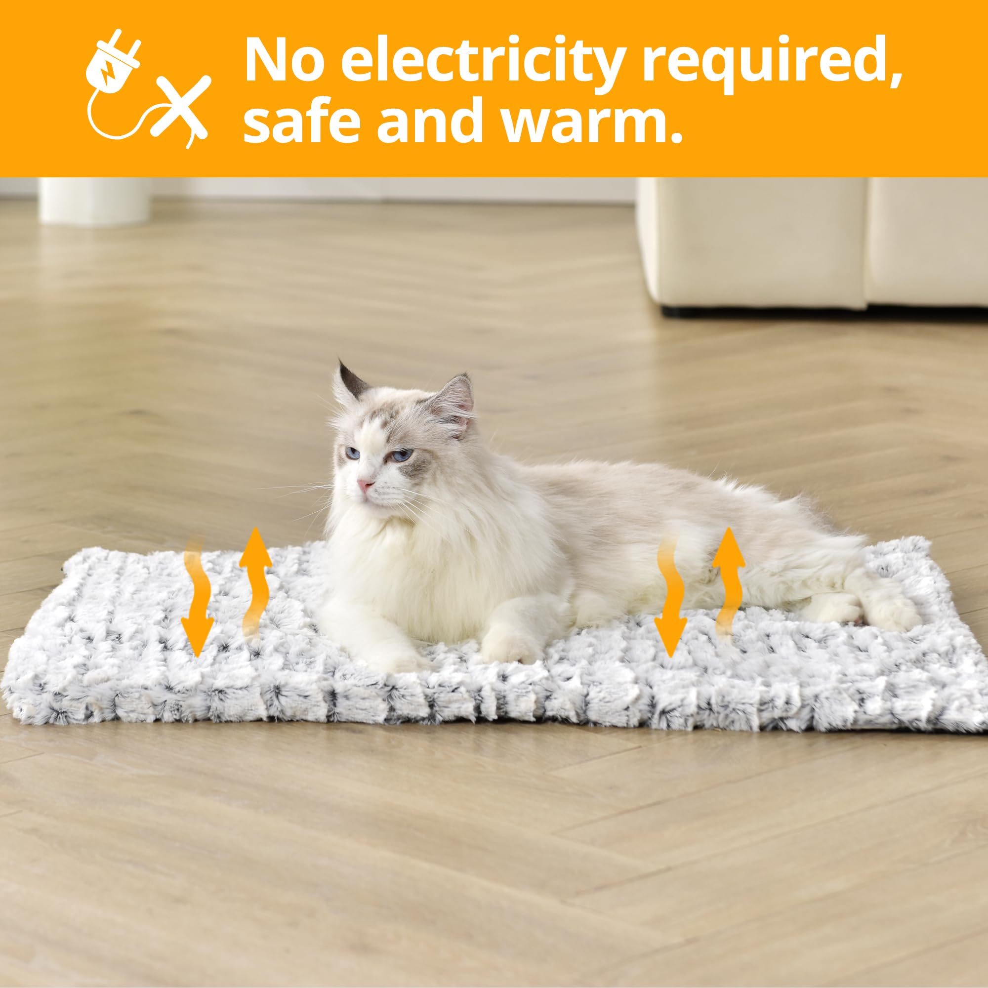 Gadvera Self-Heating Pet Pad - Electric-Free, Warm Cat & Dog Mat, 60x45cm