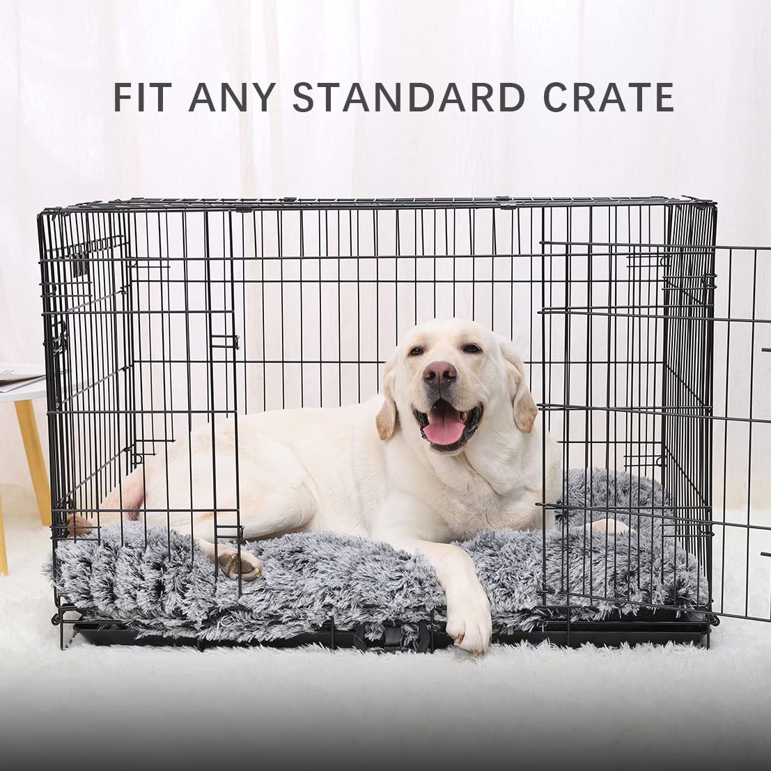 Gadvera Large Dog Bed - Washable, Calming Plush Mattress with Anti-Slip Bottom, 90x60x8cm