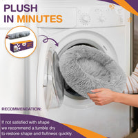 Gadvera Plush Donut Cat & Dog Bed - Self-Warming, Anti-Slip, Reversible