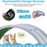 Gadvera™ Cat Treadmill – 31.5" Indoor Cat Exercise Wheel with Carpeted Runway | Fitness & Health Running Wheel for Cats