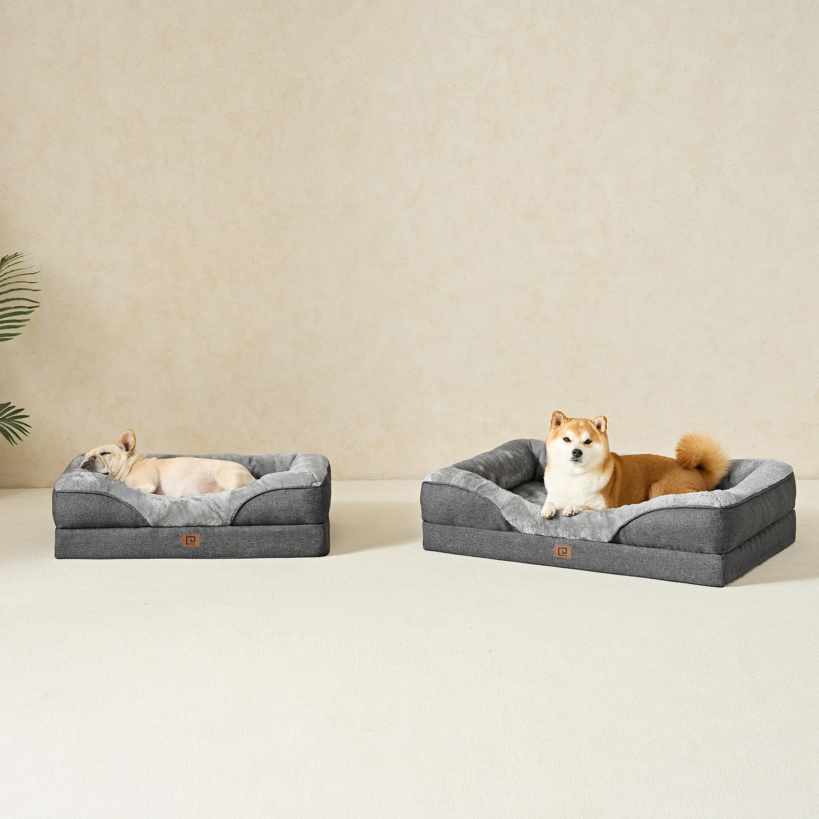 Gadvera Memory Foam Dog Bed - Orthopedic, Waterproof, 91x68x17cm - Dark Grey