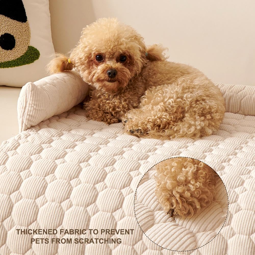 Gadvera Fluffy Calming Dog Bed - Washable, Non-Skid Bottom, Soft & Warm Cushion - Green