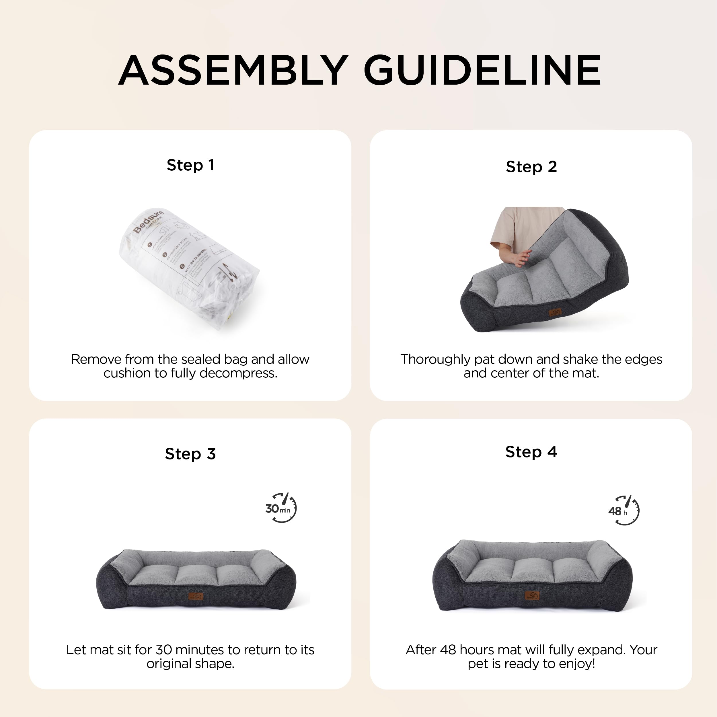 Gadvera XL Orthopedic Dog Bed - Extra Thick, Waterproof, Washable