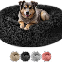 Gadvera Plush Donut Cat & Dog Bed - Self-Warming, Anti-Slip, Reversible