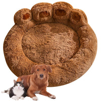 Gadvera™ Calming Comfort Paw Pet Bed for Dogs & Cats – Soft Fluffy Washable Plush Bed with Non-Slip Base