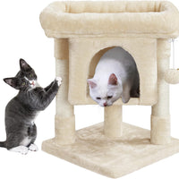 Gadvera 59cm Cat Tree - Scratching Post, Condo & Hanging Ball