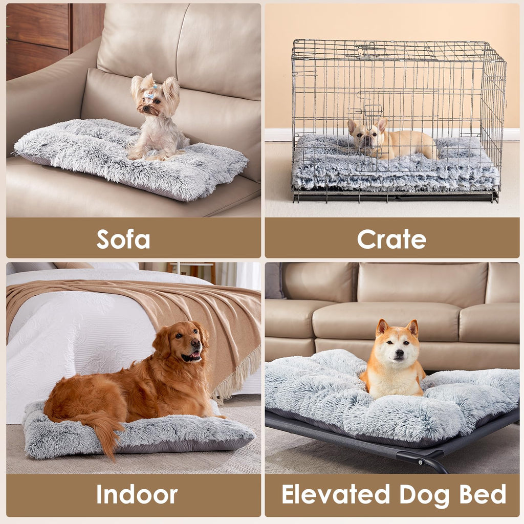Gadvera Calming Dog Bed - Washable, Anti-Slip, 75x50x7.5cm - Grey