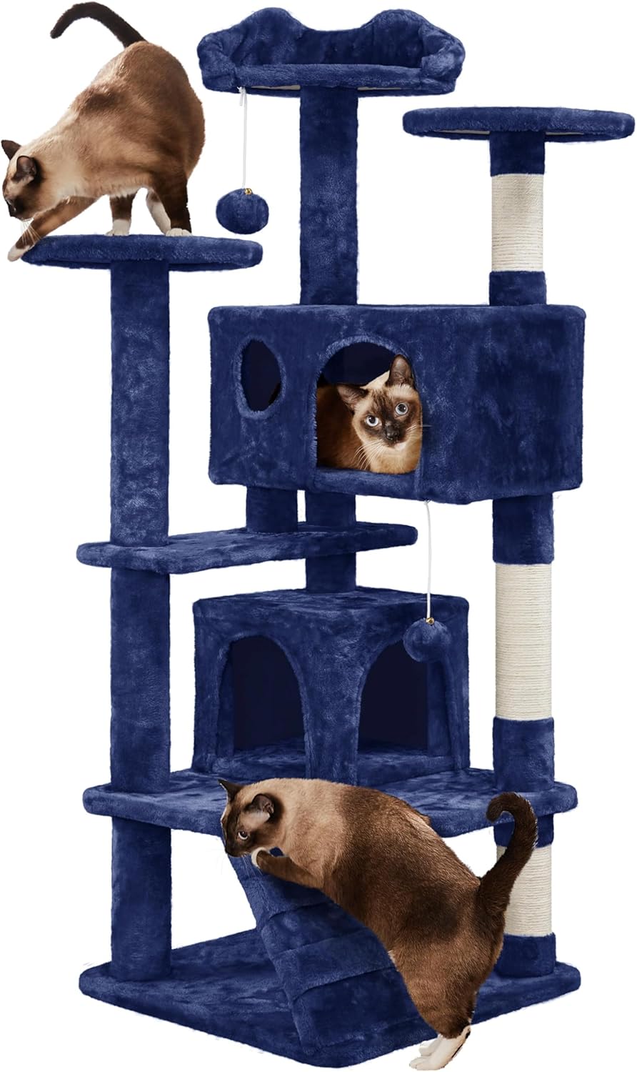 Gadvera 138.5cm Cat Tree - Scratching Posts, Condos & Ladde