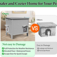 Gadvera™ Outdoor & Indoor Cat House – Durable Plastic Kitty Shelter | Waterproof Pet Bed for Small & Medium Cats & Puppies