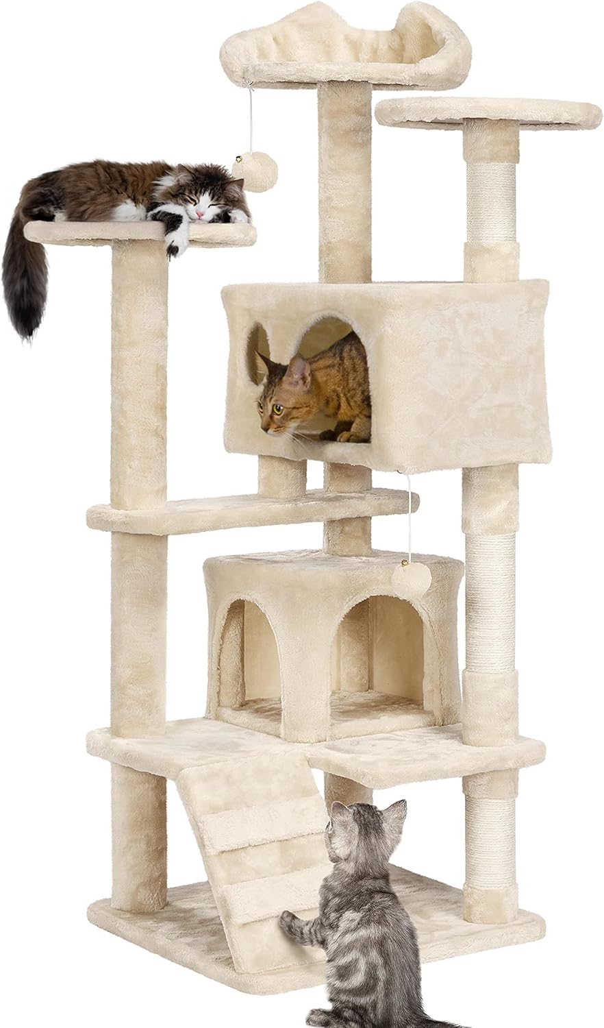 Gadvera 138.5cm Cat Tree - Scratching Posts, Condos & Ladde