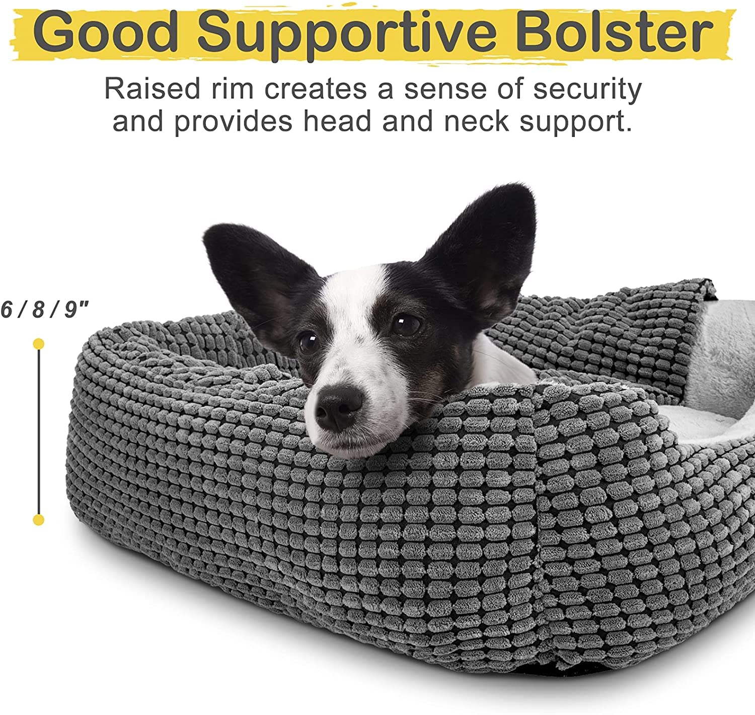 Gadvera Hooded Dog Bed - Warm Pet Cave, Washable, Fits Dogs Up to 60lbs