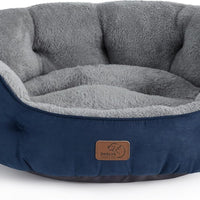 Gadvera Round Cat Bed - Washable, Slip-Resistant, Reversible Cushion