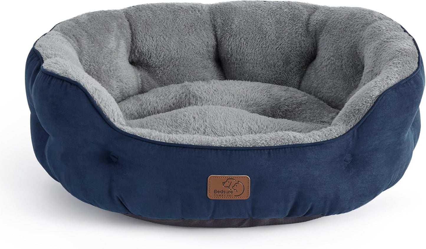 Gadvera Round Cat Bed - Washable, Slip-Resistant, Reversible Cushion