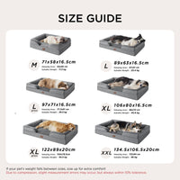 Gadvera Large Orthopedic Dog Bed Sofa - Washable, U-Shape Bolster, Waterproof