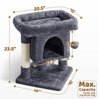 Gadvera 59cm Cat Tree - Scratching Post, Condo & Hanging Ball