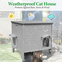 Gadvera™ Outdoor & Indoor Cat House – Durable Plastic Kitty Shelter | Waterproof Pet Bed for Small & Medium Cats & Puppies