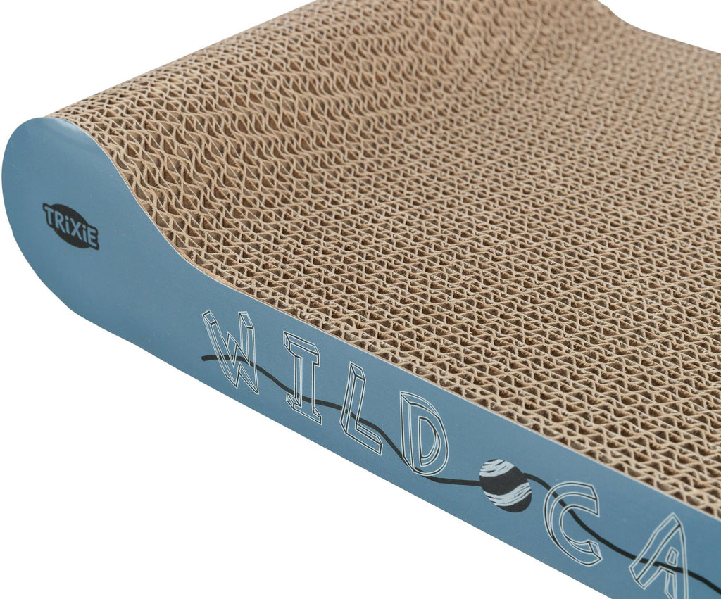 Gadvera Wild Cat Scratching Board with Catnip - Natural Claw Care, 41x7x24cm, Blue