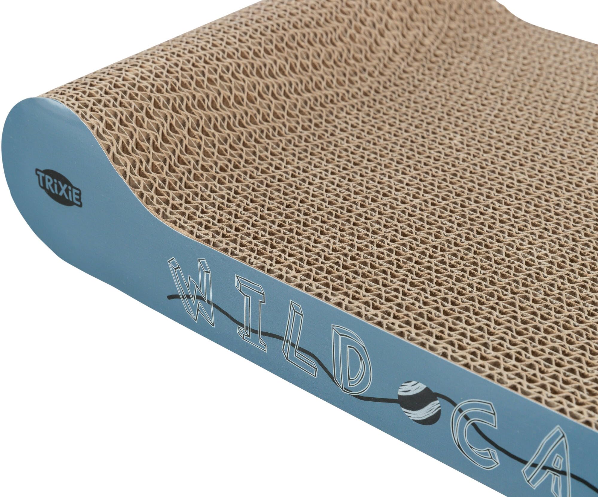 Gadvera Wild Cat Scratching Board with Catnip - Natural Claw Care, 41x7x24cm, Blue