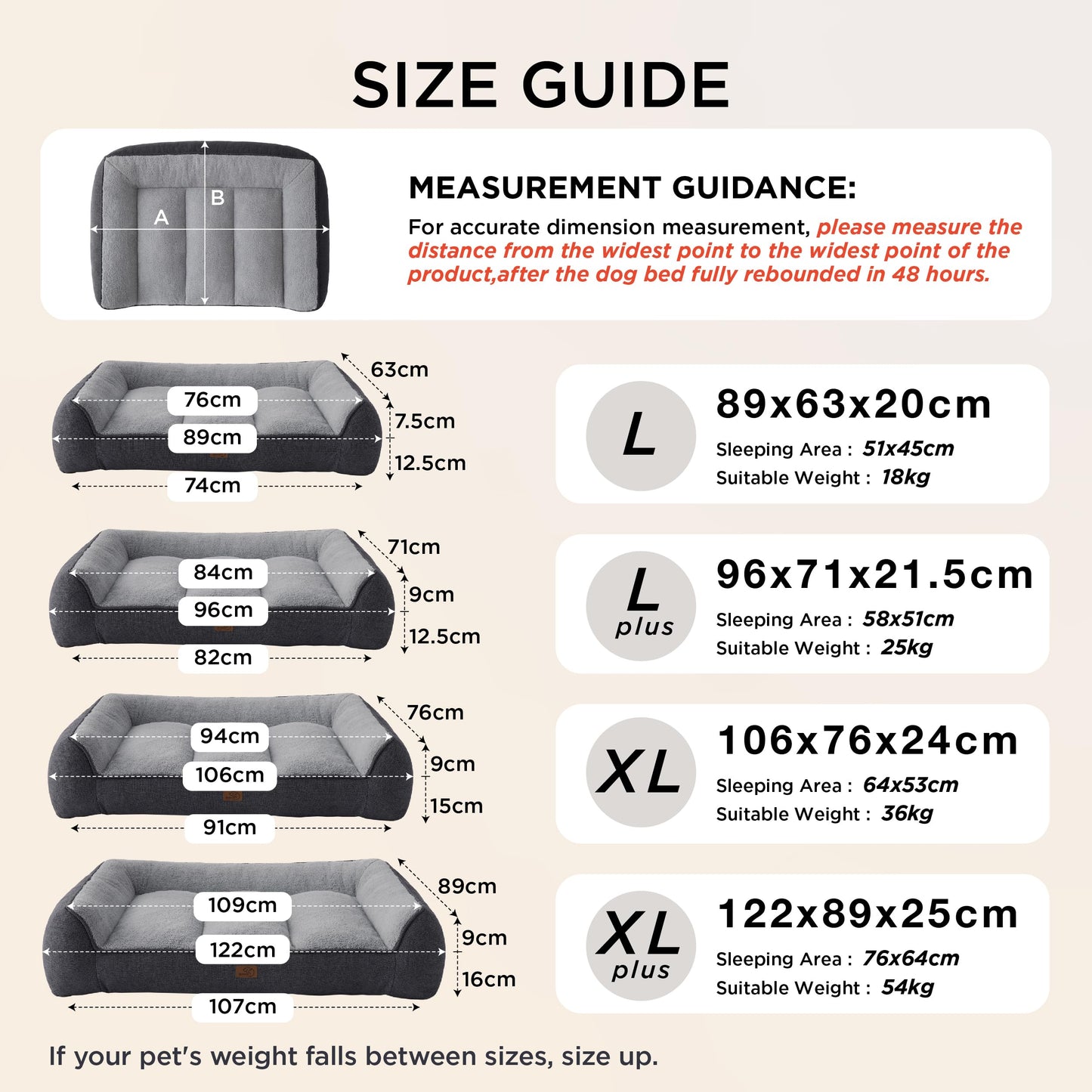 Gadvera XL Orthopedic Dog Bed - Extra Thick, Waterproof, Washable