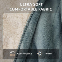 Electric Heated Blanket 130x160cm – 6 Heat Settings, Adjustable Timer (10H) | Machine Washable, Overheat Protection – Blue Throw