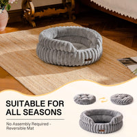 Gadvera Donut Cat Bed - Washable, Anti-Anxiety, Non-Slip for Cats & Small Dogs